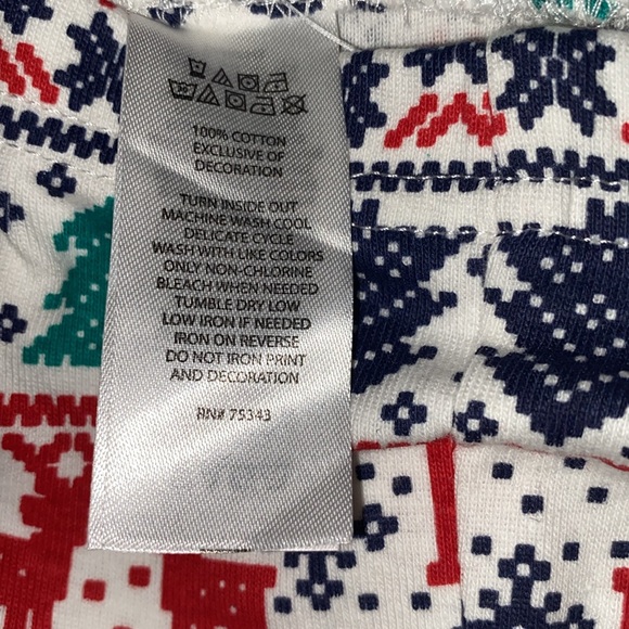 NWOT JINGLES & JOY HOLIDAY CREW PJ SET•L/S EMBROIDERED SHIRT•REINDEER PANTS•S/2T - Picture 11 of 12